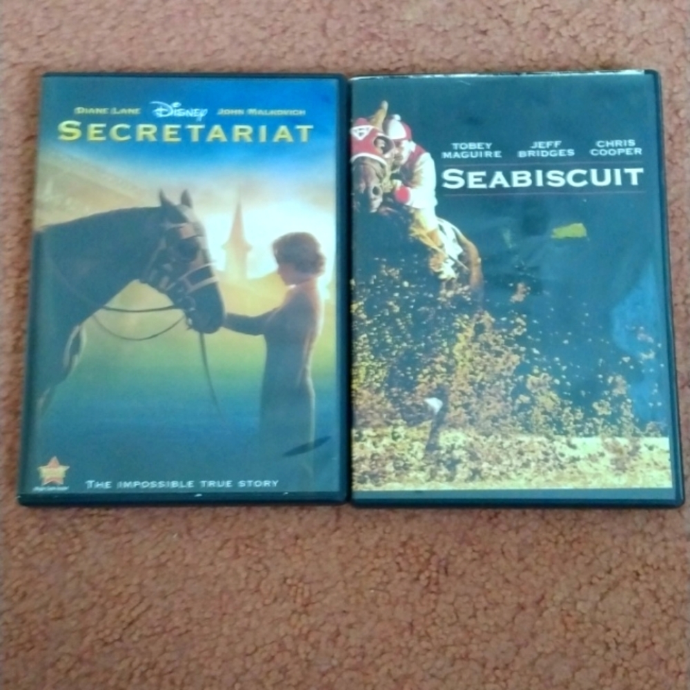Disney secretariat and Seabiscuit DVD movies